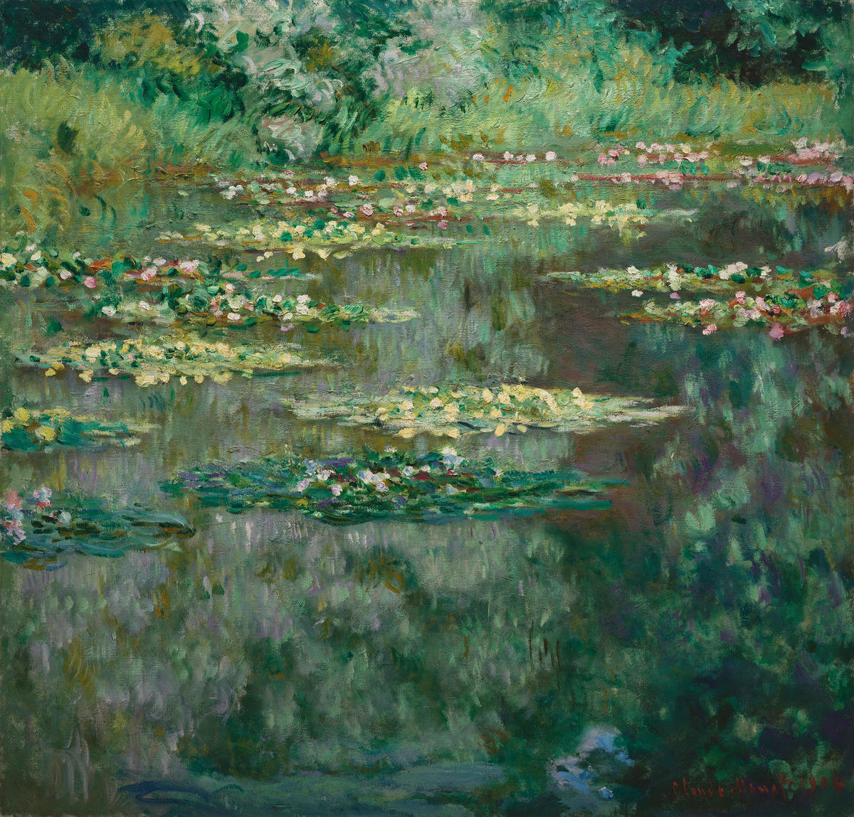 Waterlilies Or The Water Lily Pond 1904 By Claude Monet Paper Print 