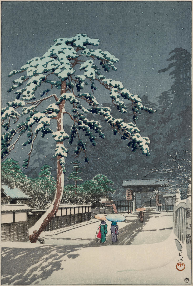 Honmon-ji Temple of Ikegami, 1931 by Hasui Kawase - Paper Print ...