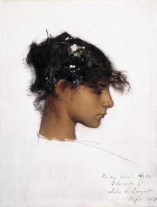 John Singer Sargent - Rosina Ferrara, Head of a Capri Girl, 1878