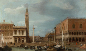 Canaletto - Venice: The Molo from the Bacino di S. Marco, c. 1724