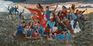 Kent Monkman - mistikôsiwak (Wooden Boat People): Resurgence of the People, 2019