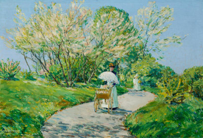 Childe Hassam - A Walk in the Park or Springtime in the Park, about 1900
