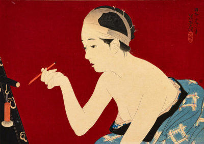 Ito Shinsui - The Eyebrow Pencil, 1928