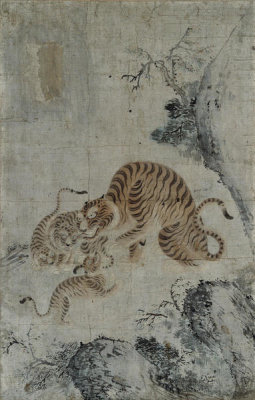 unknown maker, Korea - Family of Tigers, 17th Century
