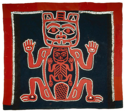 Haida artist - Button blanket, late 1800s