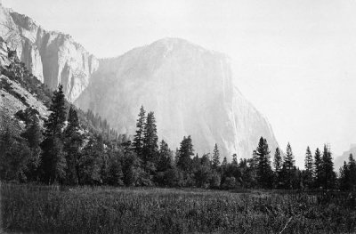 Carleton Eugene Watkins - El Capitan, Yosemite,  3600 feet, 1861