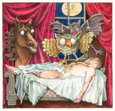 Maurice Sendak - The Nightmare (dust jacket for Bill Hayes, Sleep Demons), 2002