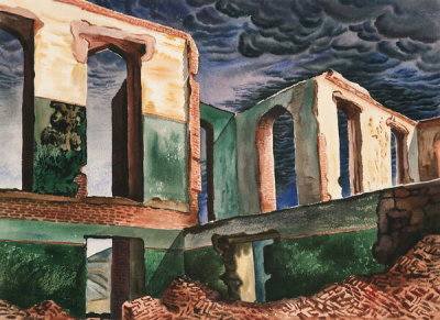 Vance Kirkland - Ruins, Central City, 1942