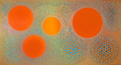 Vance Kirkland - Four Suns in Space (Open Suns Series), 1971